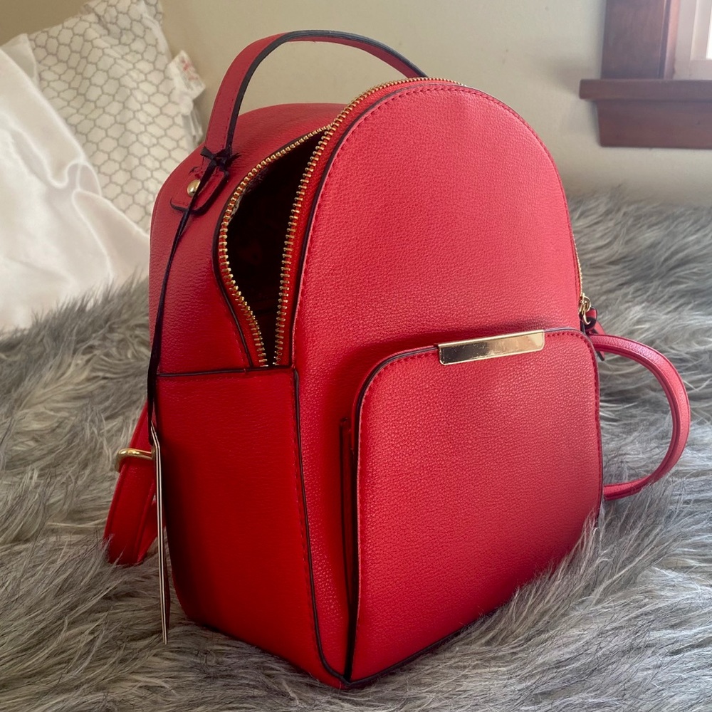 Red Backpack purse